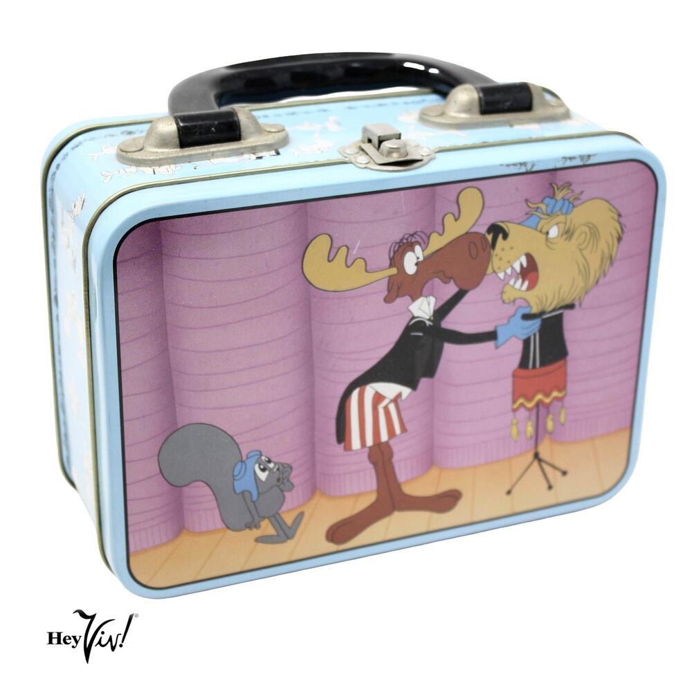 Rocky & Bullwinkle Mr. Know-It-All Vandor 98 Collectible Tin Miniature Lunch Box - Picture 2 of 7